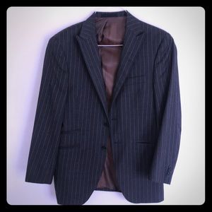 Ben Sherman charcoal w/ orange stripe wool blazer